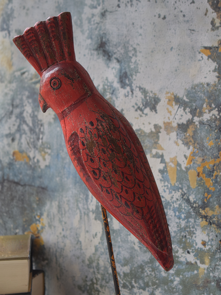 Red Reclaimed Wood Parrot