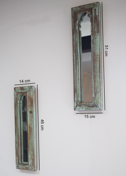 mint rustic distressed mirrors with measurements
