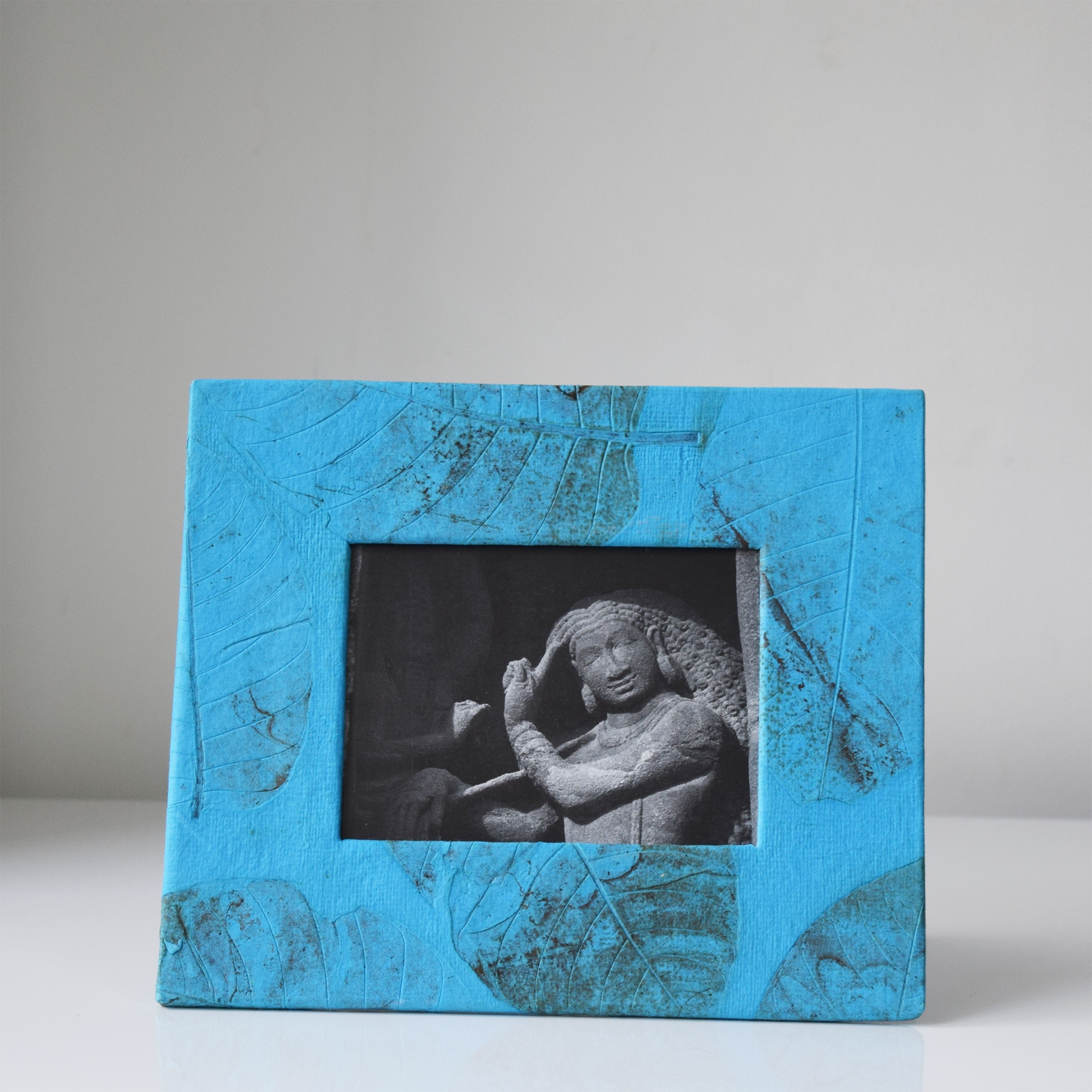 Turquoise Kadhambam Imprint Picture Frame -23 x 19 cm