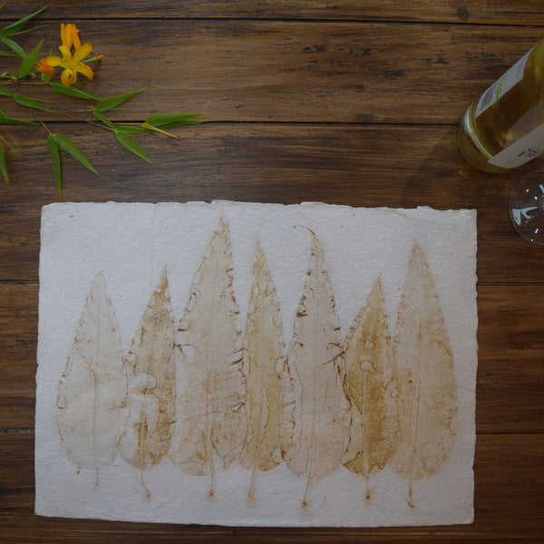 Cream cypressi recycled paper table mat