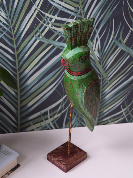 Green Reclaimed Wood Parrot