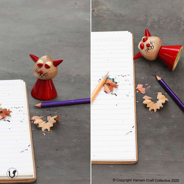 Cat Pencil Case and Sharpener Set