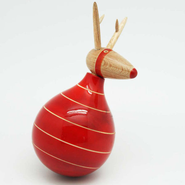 red wooden dancing rudolph