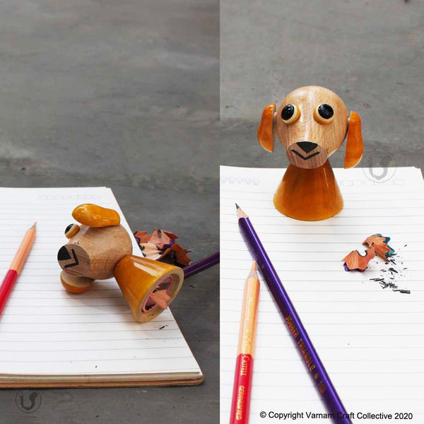 Dog Pencil Case and Sharpener Set