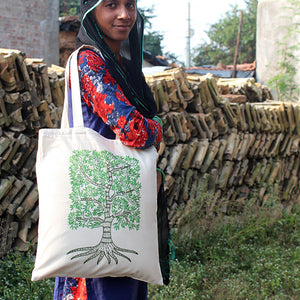 Serrv Tree of Life Embroidered Tote Bag