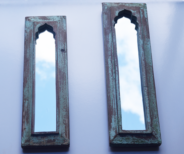 mint rustic distressed mirrors 