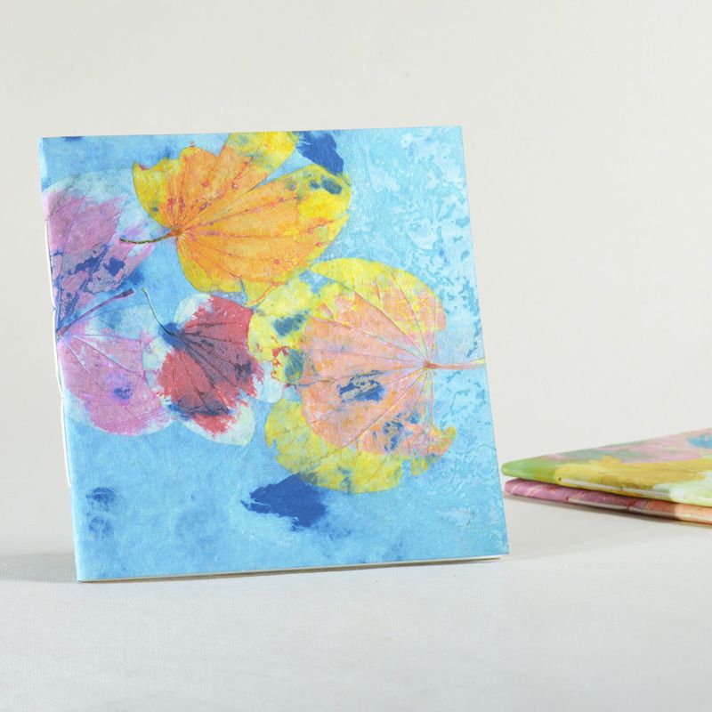 blue, green, pink, sunset collection handmade paper notebook