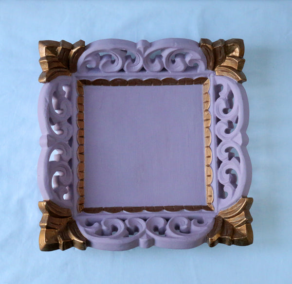 pink antique gold tray top view