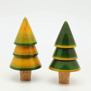 Set of Xmas Tree-shaped bottle stoppers