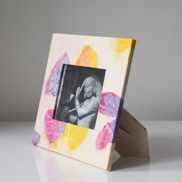 Yellow-Fuchsia Flying Object Picture Frame